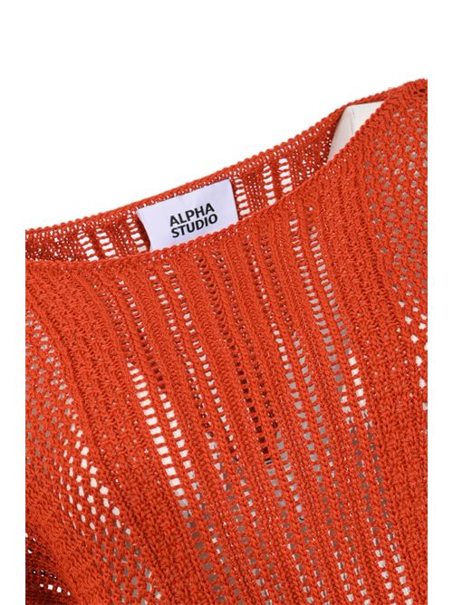 Maglia in cotone traforato crochet Alpha studio | AD-6231C2011